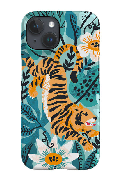 RoyalCovers.uk - Tiger Jungle by Maria Galybina Phone Case (Blue)