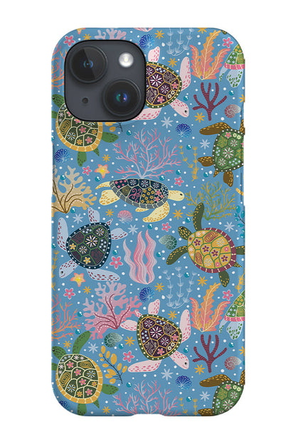 RoyalCovers.uk - Turtle's Secret Garden by Delively Dewi Phone Case (Blue)