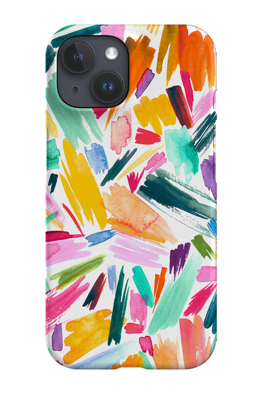 RoyalCovers.uk - Watercolour Abstract Scratches By Ninola Design Phone Case (Rainbow)