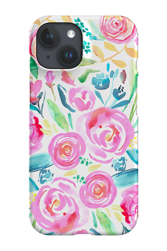 RoyalCovers.uk - Watercolour Pastel Roses By Ninola Design Phone Case (Pink)