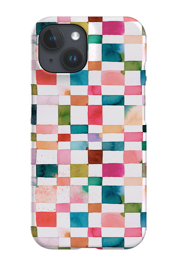 RoyalCovers.uk - Watercolour Checker Squares By Ninola Design Phone Case (Multicolour)