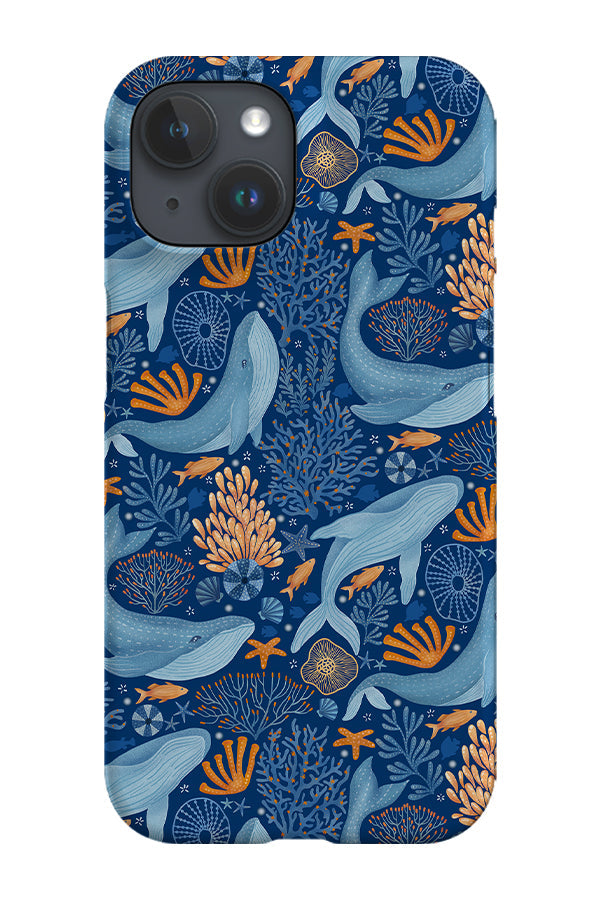 RoyalCovers.uk - Whales in Enchanted Ocean by Delively Dewi Phone Case (Blue)