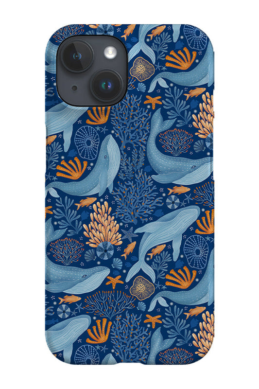 RoyalCovers.uk - Whales in Enchanted Ocean by Delively Dewi Phone Case (Blue)