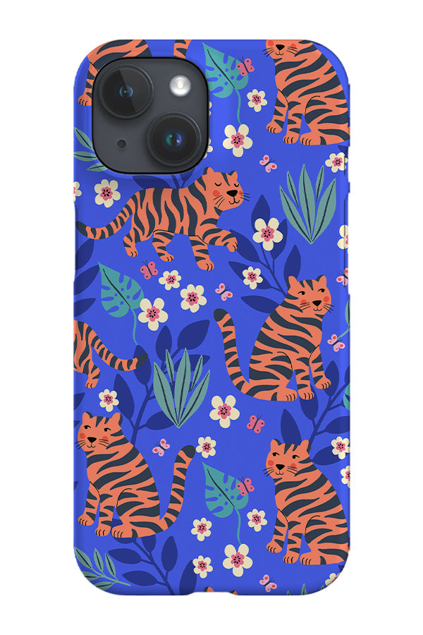 RoyalCovers.uk - Tiger Trail By Rebecca Elfast Phone Case (Blue)