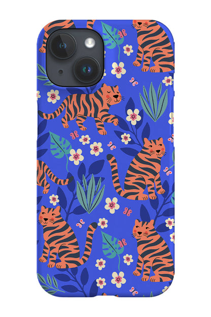 RoyalCovers.uk - Tiger Trail By Rebecca Elfast Phone Case (Blue)