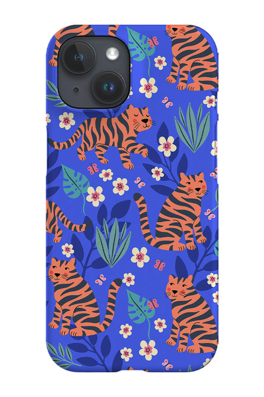 RoyalCovers.uk - Tiger Trail By Rebecca Elfast Phone Case (Blue)