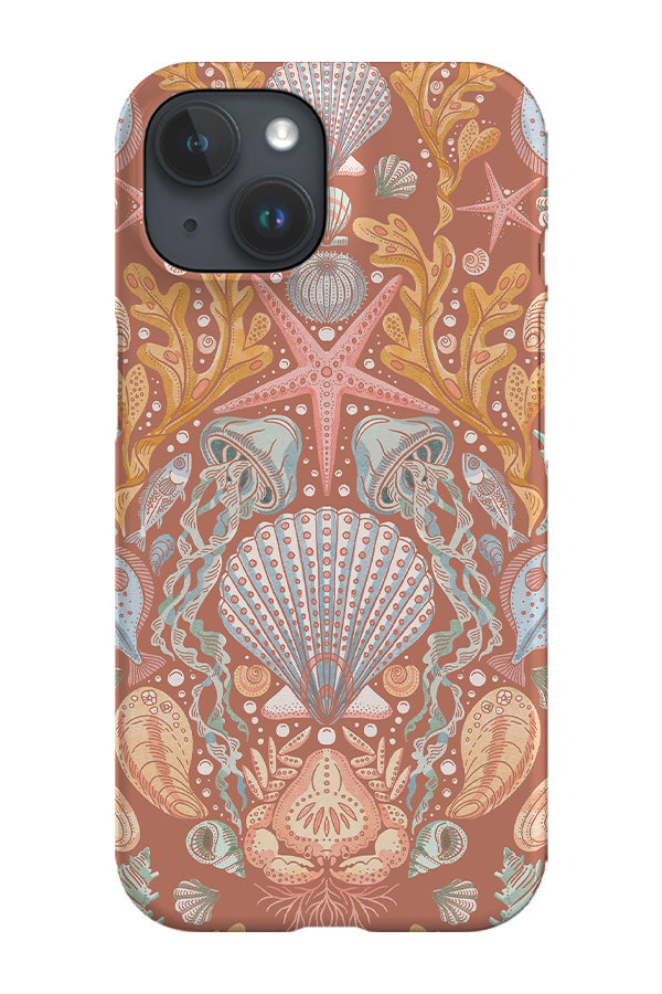 RoyalCovers.uk - Deep Sea Damask By Rebecca Elfast Phone Case (Red)