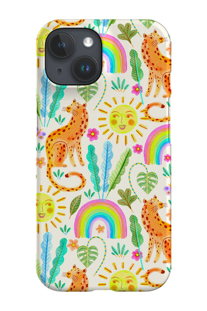 RoyalCovers.uk - Cheetah Rainbow Jungle By Rebecca Elfast Phone Case (Beige)