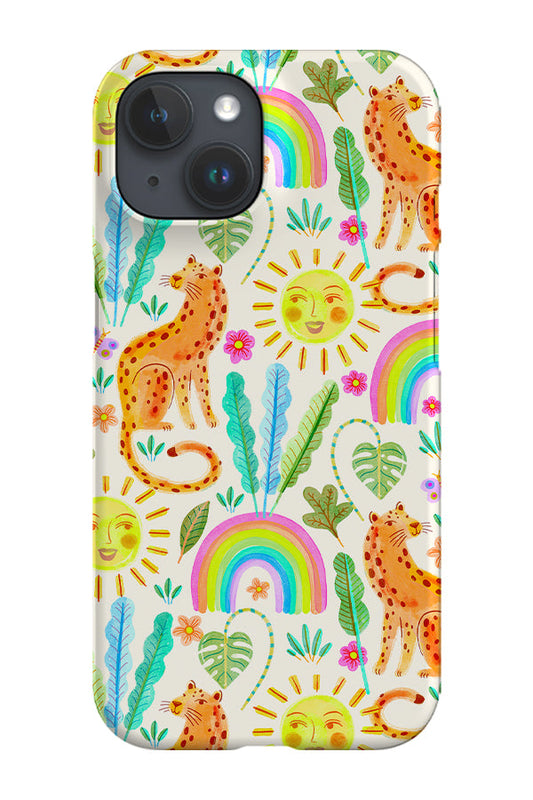 RoyalCovers.uk - Cheetah Rainbow Jungle By Rebecca Elfast Phone Case (Beige)