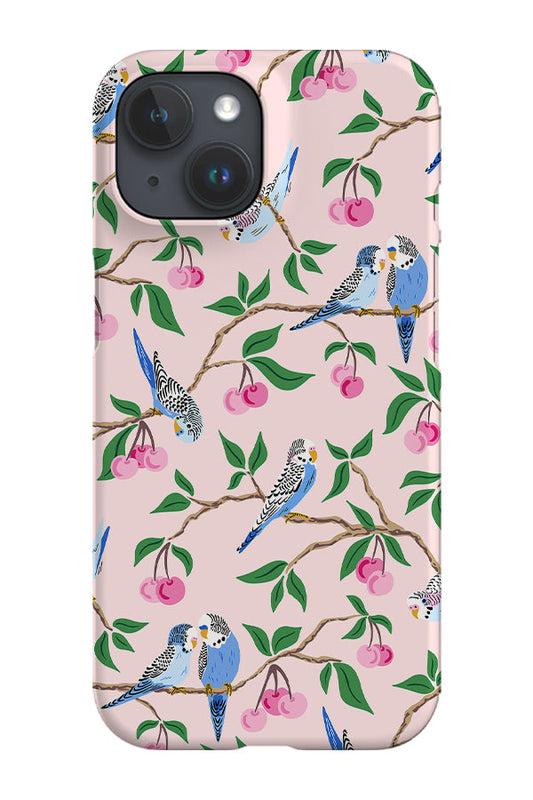 RoyalCovers.uk - Budgies in the Cherry Tree by Vivian Hasenclever Phone Case (Pink)
