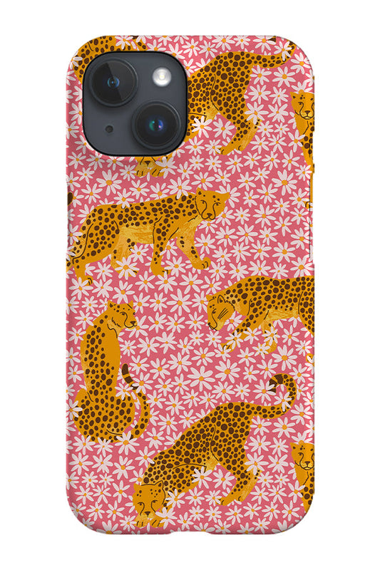 RoyalCovers.uk - Cheetah in Meadow By Maria Galybina Phone Case (Pink)