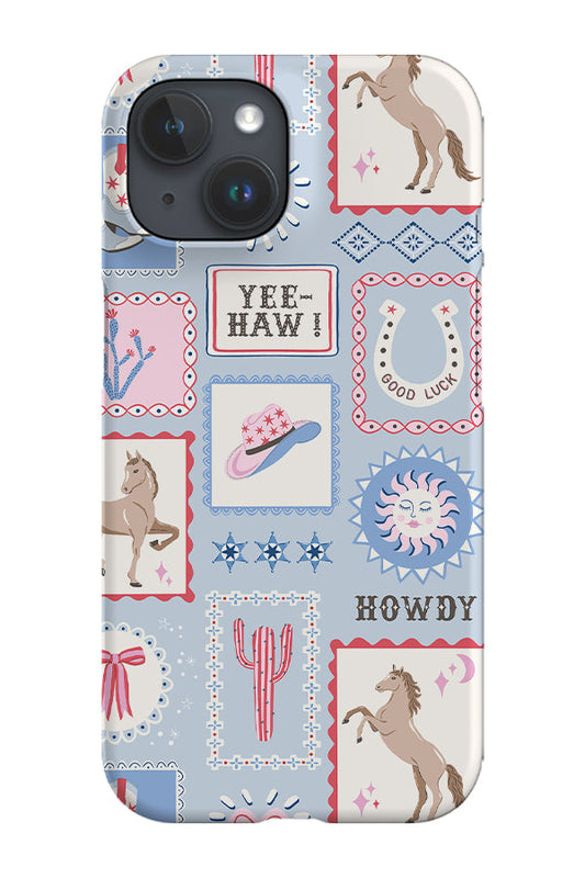 RoyalCovers.uk - Cowgirl Fun Collage by Vivian Hasenclever Phone Case (Blue)