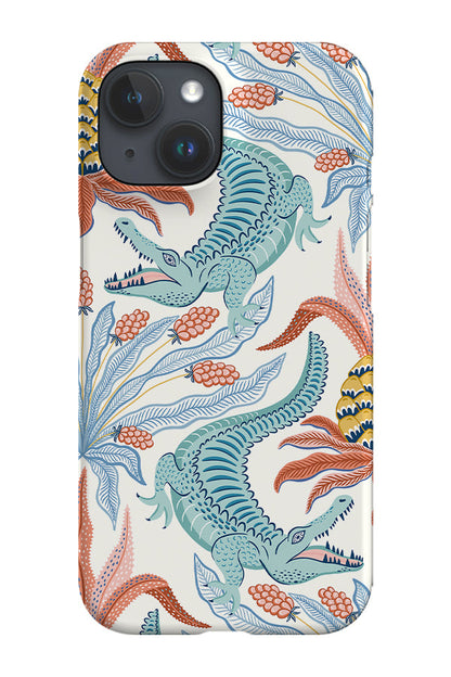 RoyalCovers.uk - Crocodiles by Vivian Hasenclever Phone Case (White)