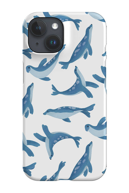 RoyalCovers.uk - Happy Seal Minimal by Delively Dewi Phone Case (White)