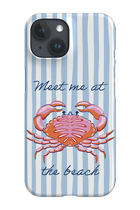 RoyalCovers.uk - Meet Me at the Beach Crab by Vivian Hasenclever Phone Case (Blue)
