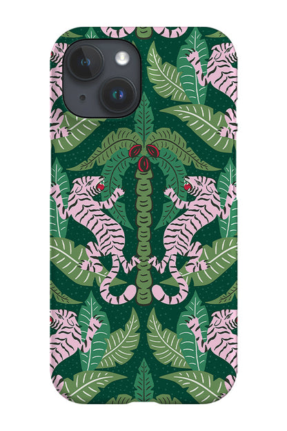 RoyalCovers.uk - Roaring Tigers by Vivian Hasenclever Phone Case (Green)