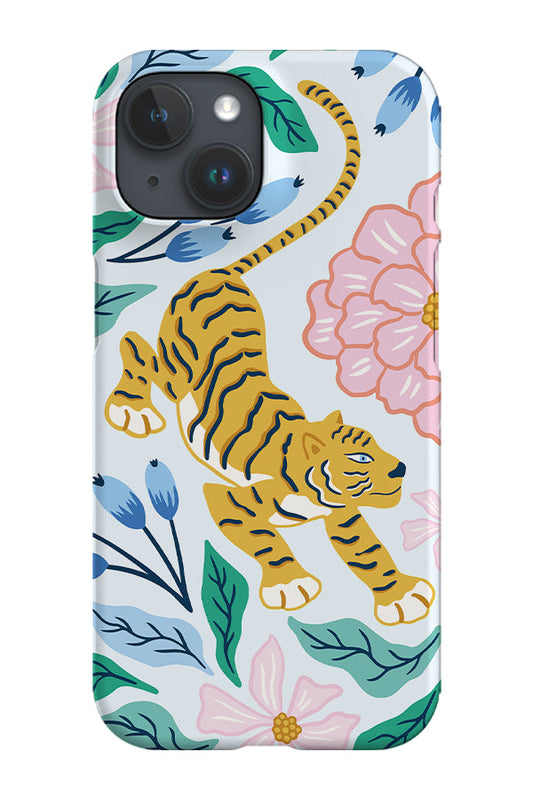 RoyalCovers.uk - Tiger and Blooms by Vivian Hasenclever Phone Case (White)