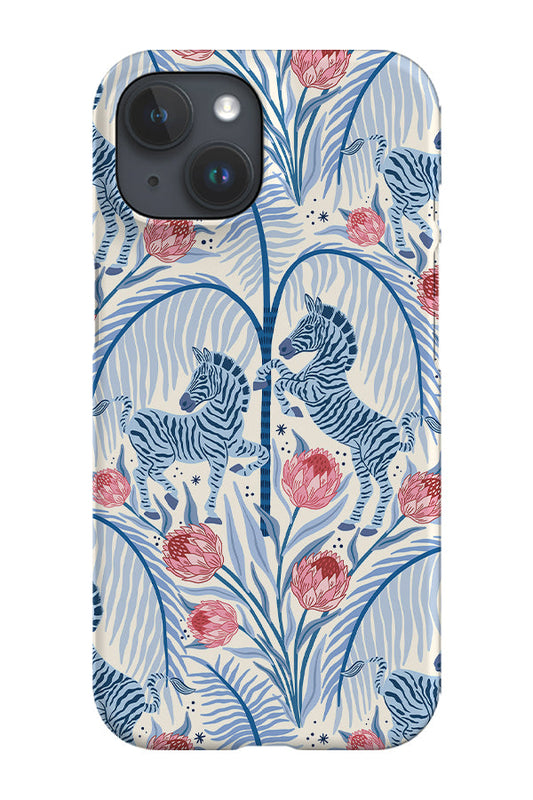 RoyalCovers.uk - Zebra and Protea by Vivian Hasenclever Phone Case (Blue)