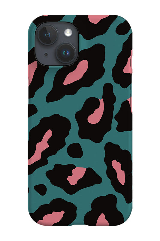 RoyalCovers.uk - Abstract Animal Print Phone Case (Green & Pink)
