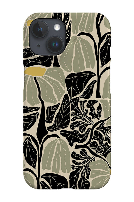 RoyalCovers.uk - Abstract Flower Pattern Phone Case (Sage Green)