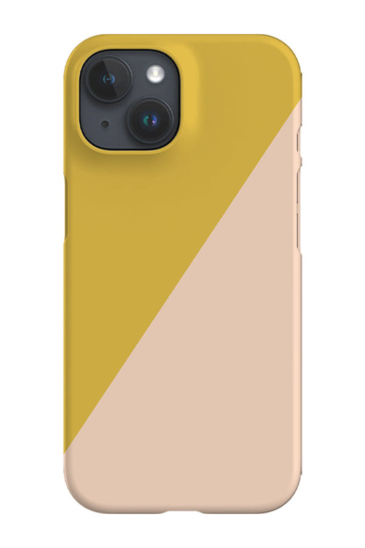 RoyalCovers.uk - Colour Block Diagonal Phone Case (Yellow & Peach)