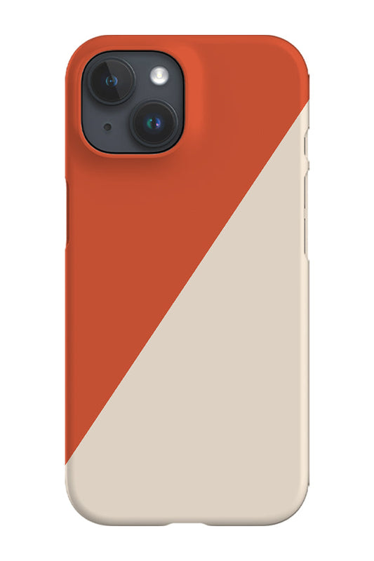 RoyalCovers.uk - Colour Block Diagonal Phone Case (Orange & Beige)