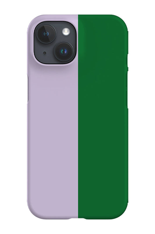 RoyalCovers.uk - Colour Block Vertical Phone Case (Lilac & Green)