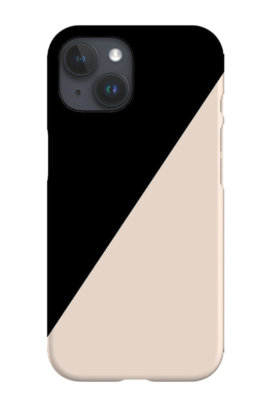 RoyalCovers.uk - Colour Block Diagonal Phone Case (Peach Black)