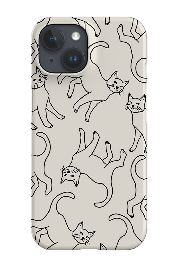 RoyalCovers.uk - Cats Line Art Phone Case (Cream)
