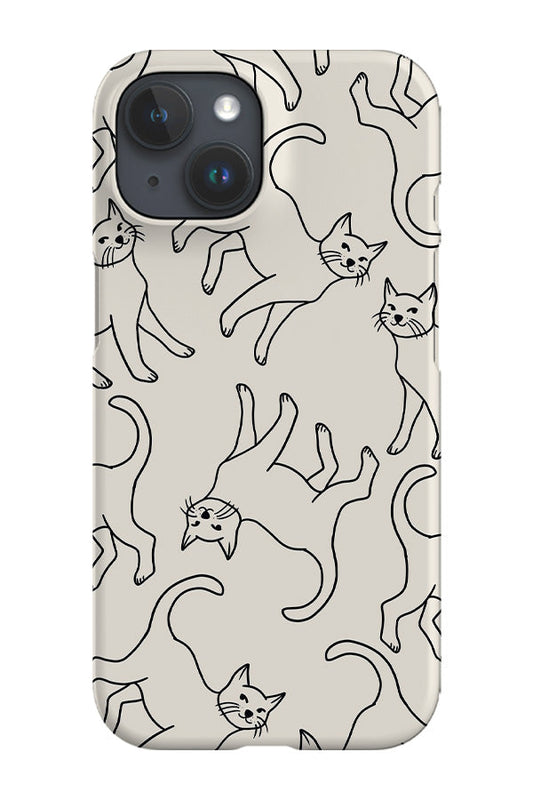 RoyalCovers.uk - Cats Line Art Phone Case (Cream)