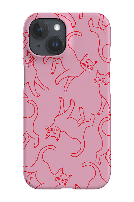 RoyalCovers.uk - Cats Line Art Phone Case (Pink)