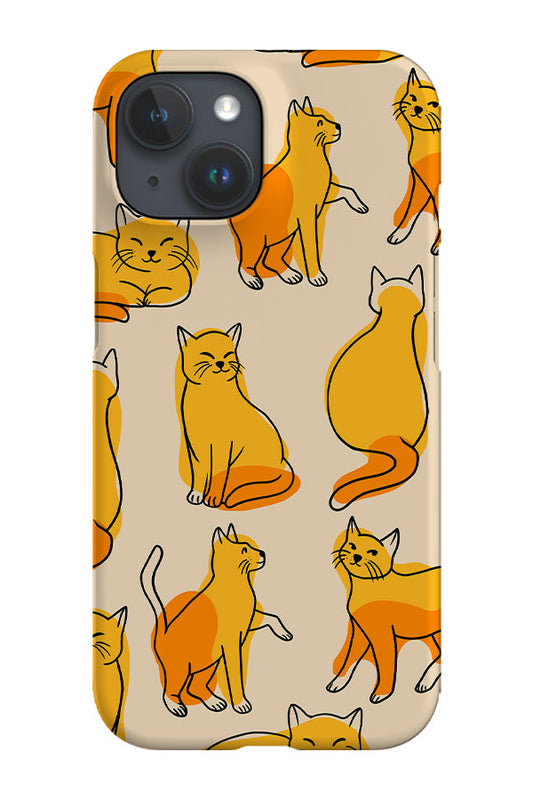 RoyalCovers.uk - Cats Colour Line Art Phone Case (Yellow)