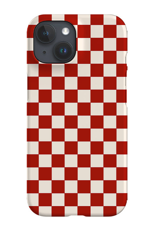 RoyalCovers.uk - Checkered Phone Case (Red Beige)
