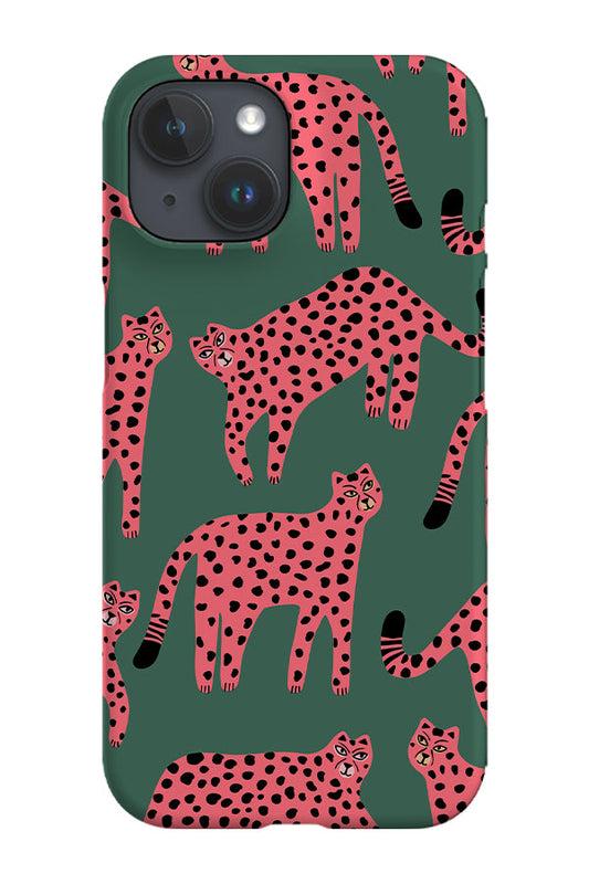 RoyalCovers.uk - Cheetah Scatter Phone Case (Green Pink)