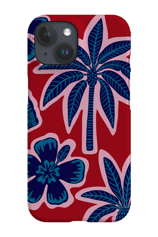 RoyalCovers.uk - Collage Palm Phone Case (Red & Pink)