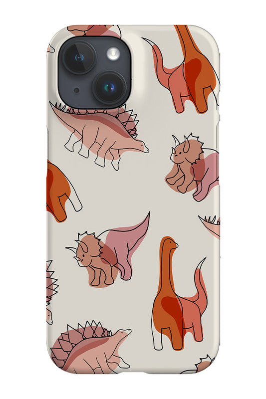 RoyalCovers.uk - Dinosaur Colour Line Art Phone Case (Red)
