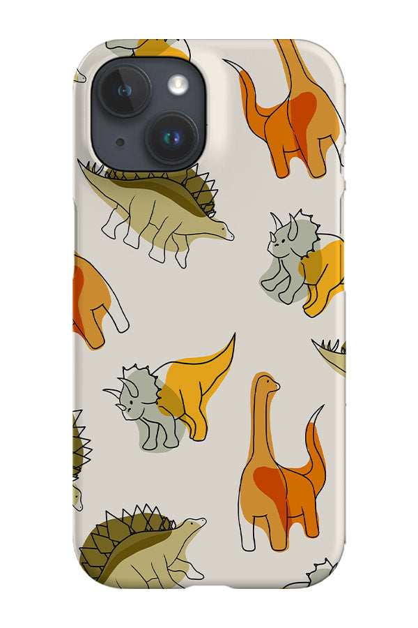 RoyalCovers.uk - Dinosaur Colour Line Art Phone Case (Yellow)