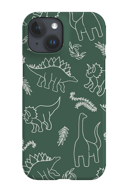 RoyalCovers.uk - Dinosaur Line Art Phone Case (Khaki)