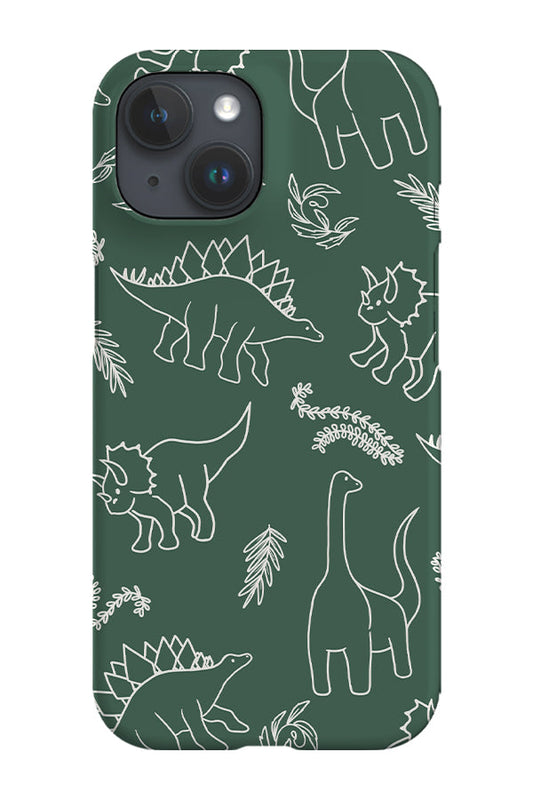 RoyalCovers.uk - Dinosaur Line Art Phone Case (Khaki)