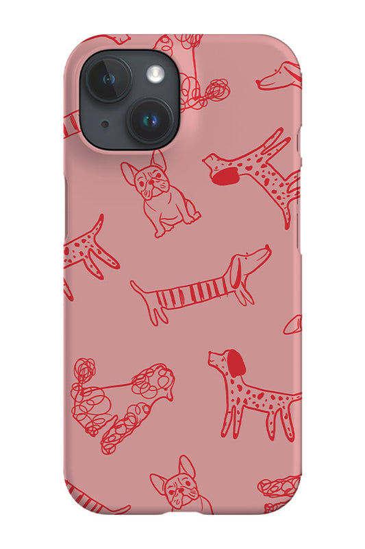 RoyalCovers.uk - Dogs Pattern Phone Case (Peach)