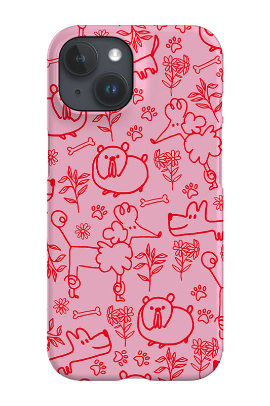 RoyalCovers.uk - Doodle Dogs Park Phone Case (Pink)