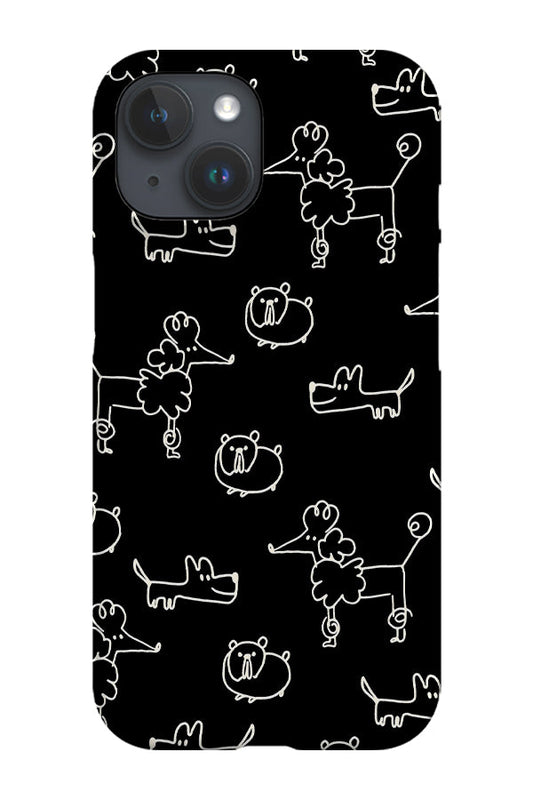RoyalCovers.uk - Doodle Dogs Scatter Phone Case (Black)