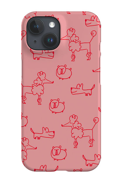 RoyalCovers.uk - Doodle Dogs Scatter Phone Case (Peach)