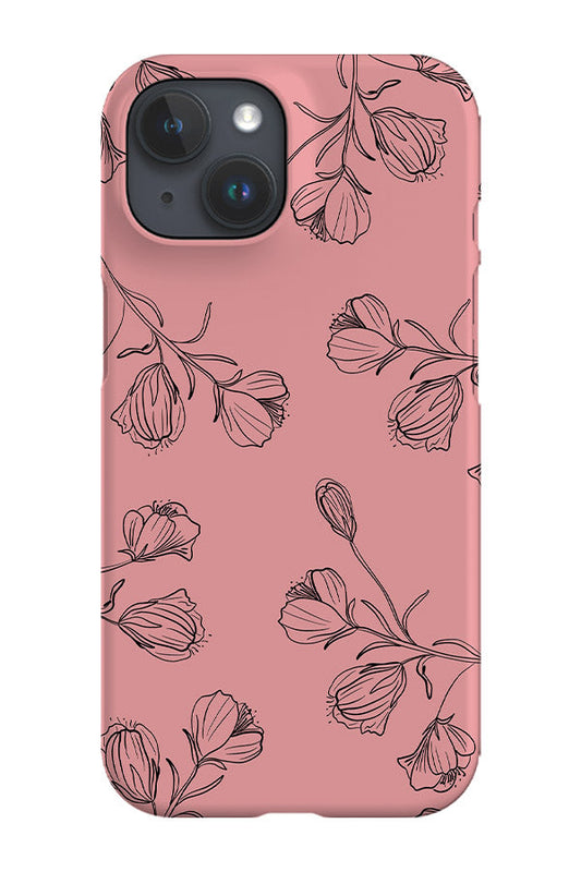 RoyalCovers.uk - Floral Blooms Line Art Phone Case (Pink)
