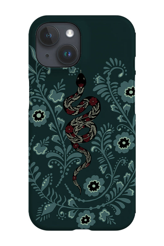 RoyalCovers.uk - Floral Snake Phone Case (Dark Green)