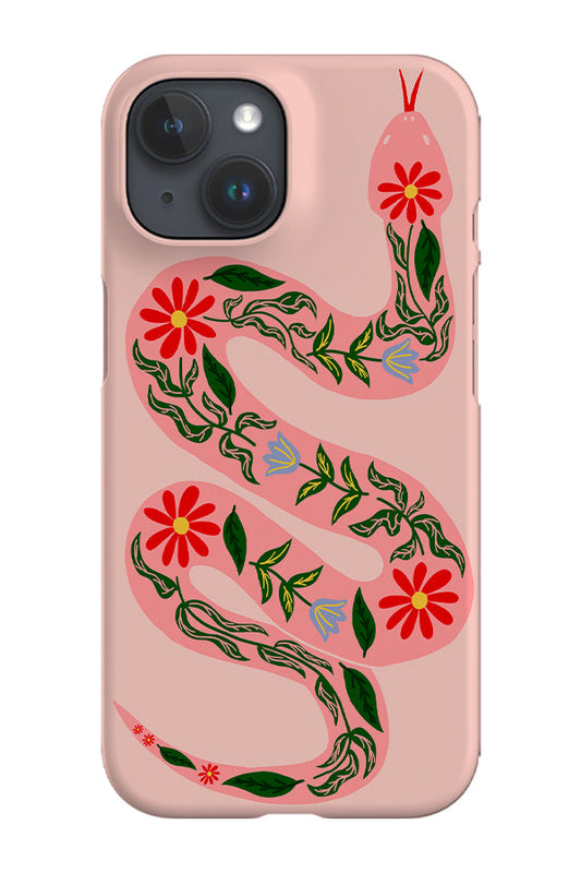 RoyalCovers.uk - Floral Snake Phone Case (Pink Red)