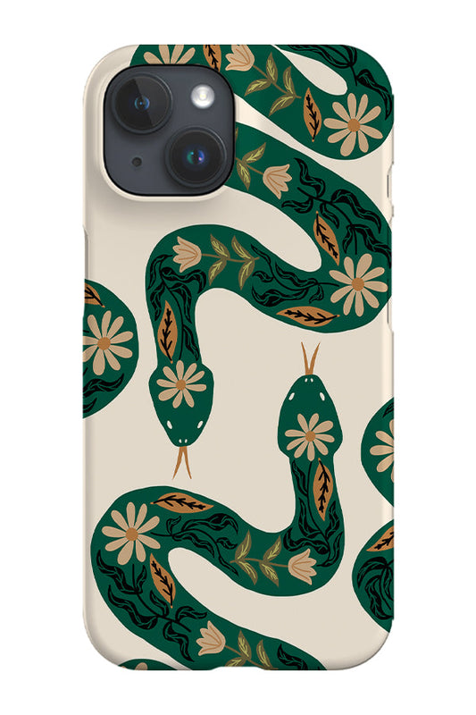 RoyalCovers.uk - Floral Snake Scatter Phone Case (Green)
