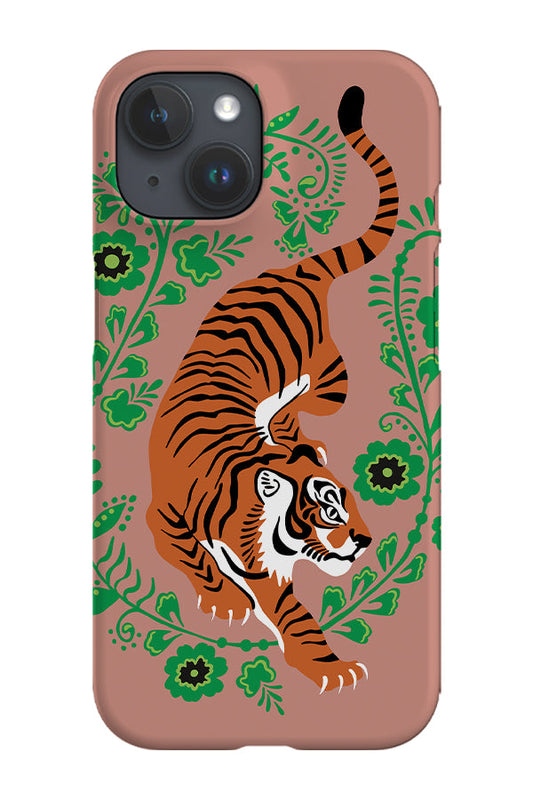 RoyalCovers.uk - Floral Tiger Phone Case (Dusty Pink)