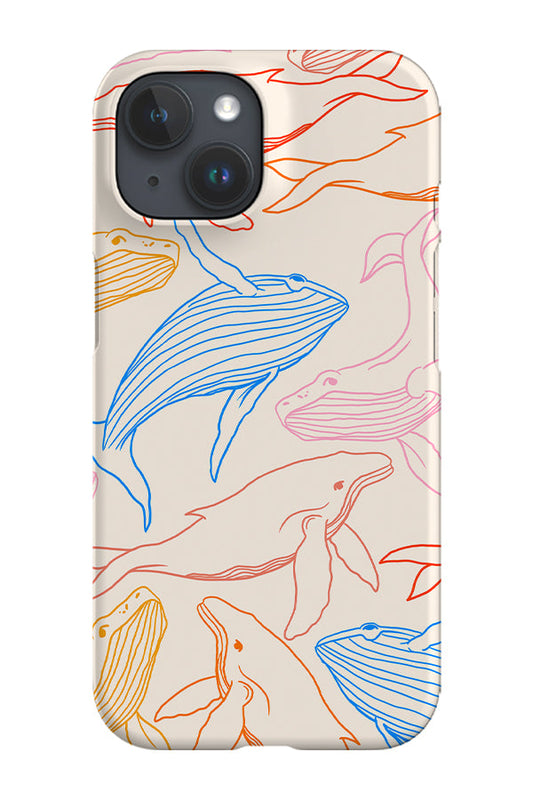 RoyalCovers.uk - Humpback Whale Line Art Phone Case (Bright)