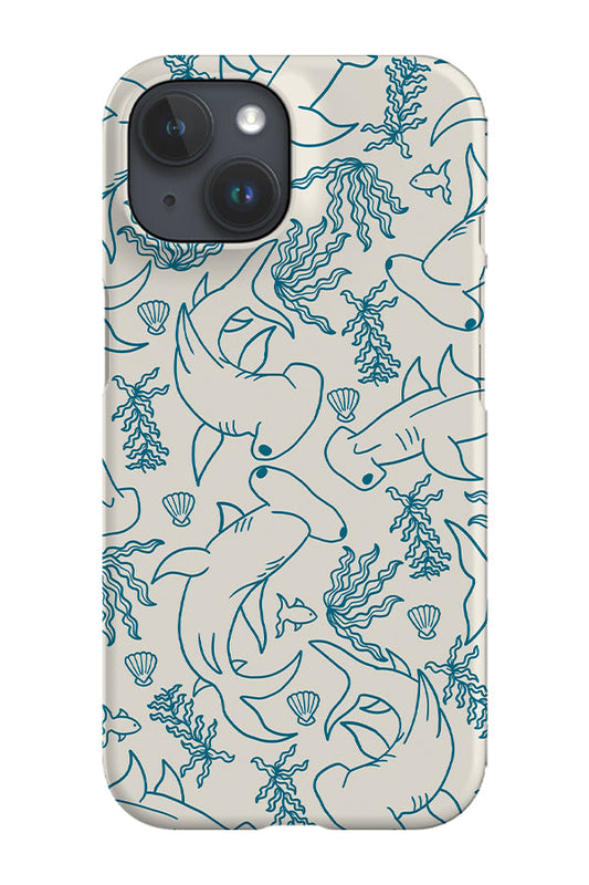 RoyalCovers.uk - Hammerhead Shark Coral Reef Phone Case (Beige Blue)